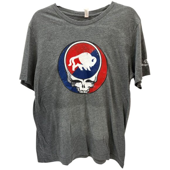Grateful Dead Momentum World Tour 2019 T-shirt Skull Buffalo Gray Size XL - Picture 1 of 6